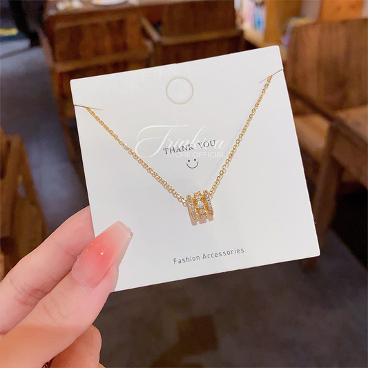 Versatile Three Round Pendant Necklace