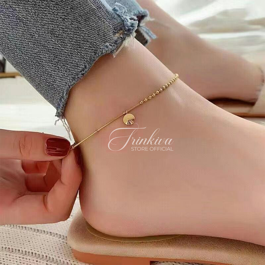 Lucky Beaded Pendant Anklet