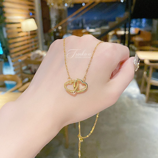 Romantic Zircon Heart Pendant Necklace