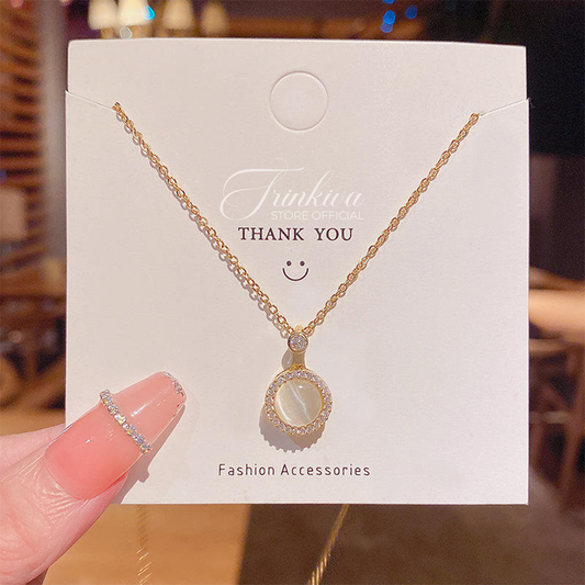 Sparkle Opal Spin Pendant Necklace