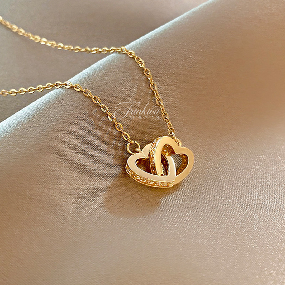 Romantic Zircon Heart Pendant Necklace