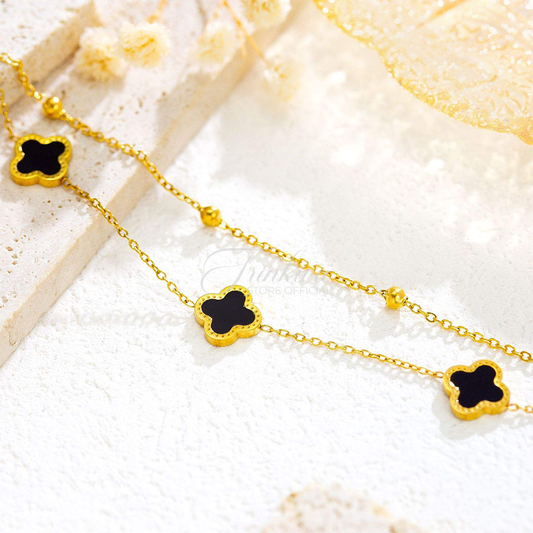 Four-Leaf Clover 18K Titanium Bracelet
