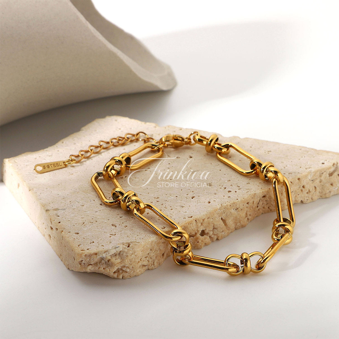 18K Gold Plated Chunky Chain Bracelets